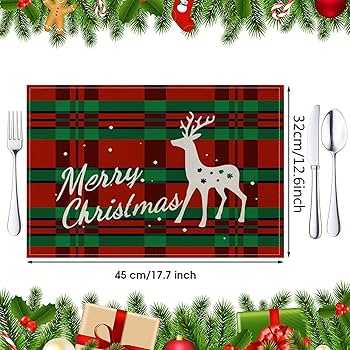 Amazon｜desikaky クリスマス ランチョンマット 6枚セット 断熱