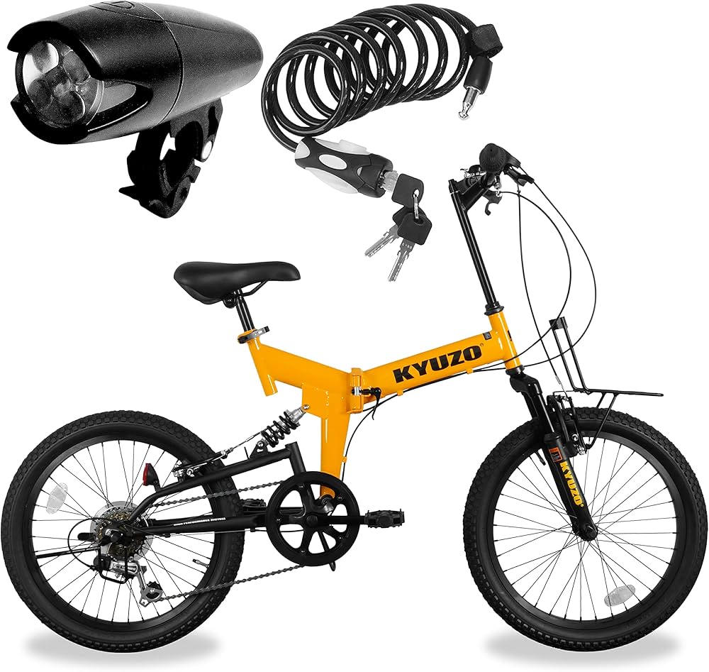 Amazon | 折りたたみセミファットバイク 20インチ 6段変速 前後サス