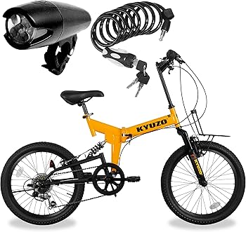Amazon | 折りたたみセミファットバイク 20インチ 6段変速 前後サス