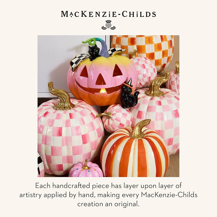 Amazon.com: MACKENZIE-CHILDS Set of 2 Pumpkins, Resin Halloween