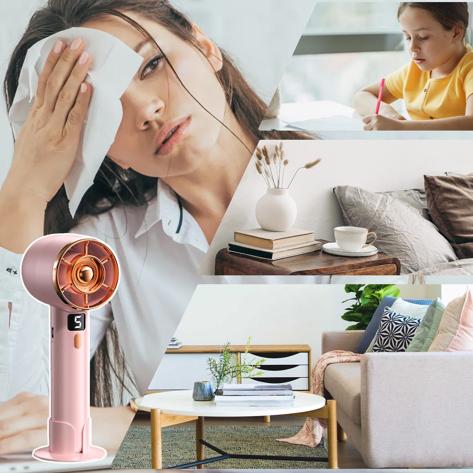 Amazon | Dranng 小型手持ちポータブルファン - パーソナル