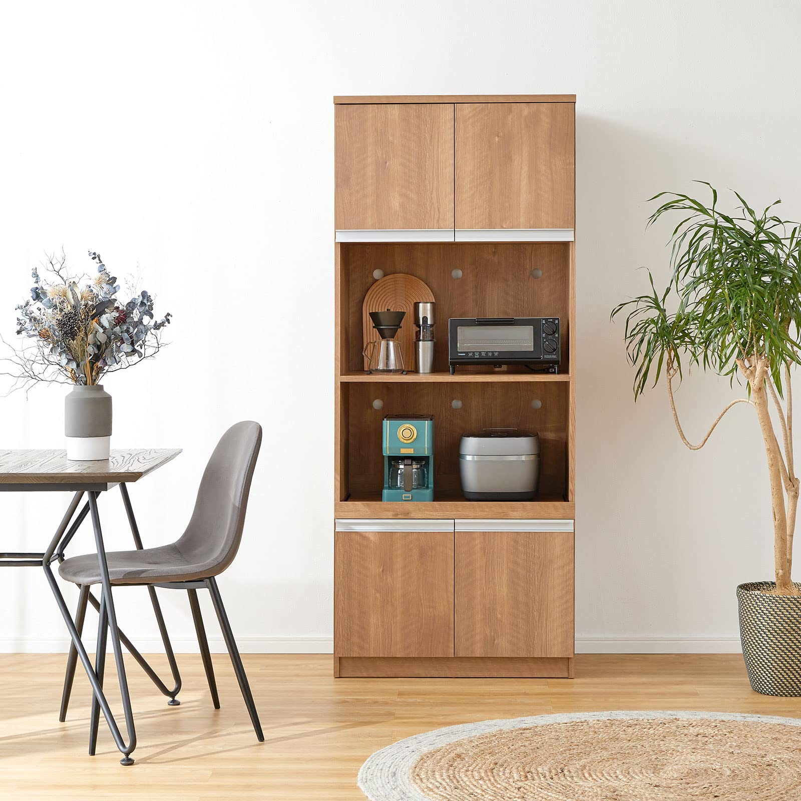 Amazon｜LOWYA ロウヤ 食器棚 電子レンジ台 キッチンボードボード