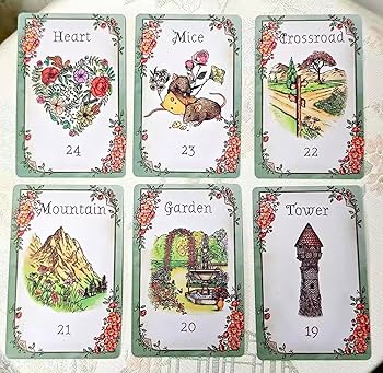 Amazon.co.jp: 花の装飾ルノルマンカード、36枚セット、中世の神秘的な