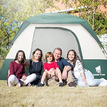 Amazon.co.jp: GEERTOP テント 4〜6人用 キャンプテント ドームテント