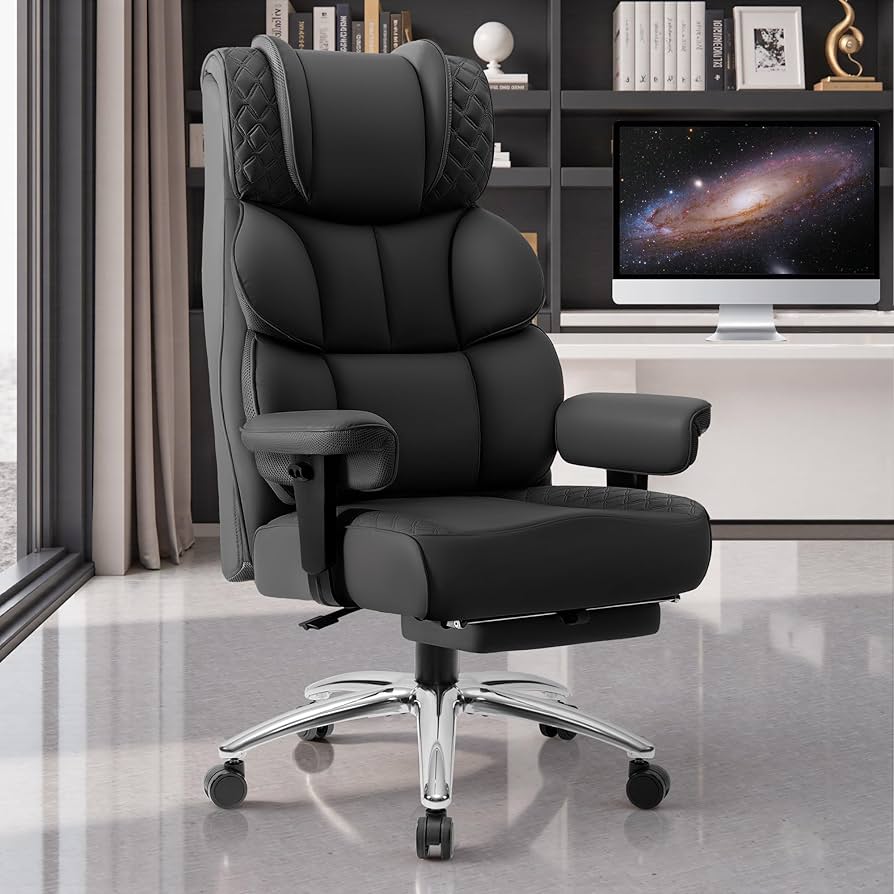 Amazon.com: BestGlory Office Desk Chair, Big and Tall Leather