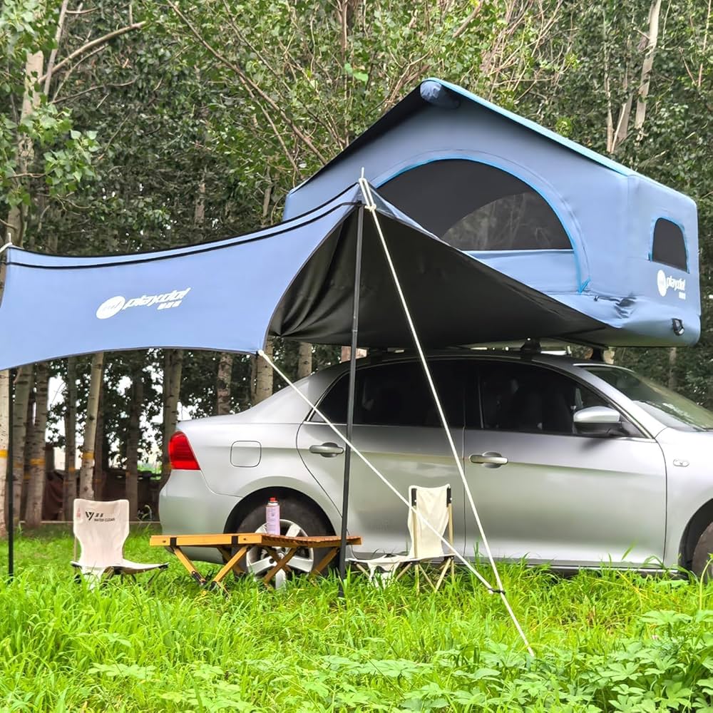 Amazon.co.jp: BOOMLATU 2人のインフレータブルカールーフトップテント
