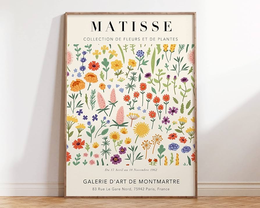 Amazon.com: Wall Art Print Matisse Flowers Poster, Flower Market