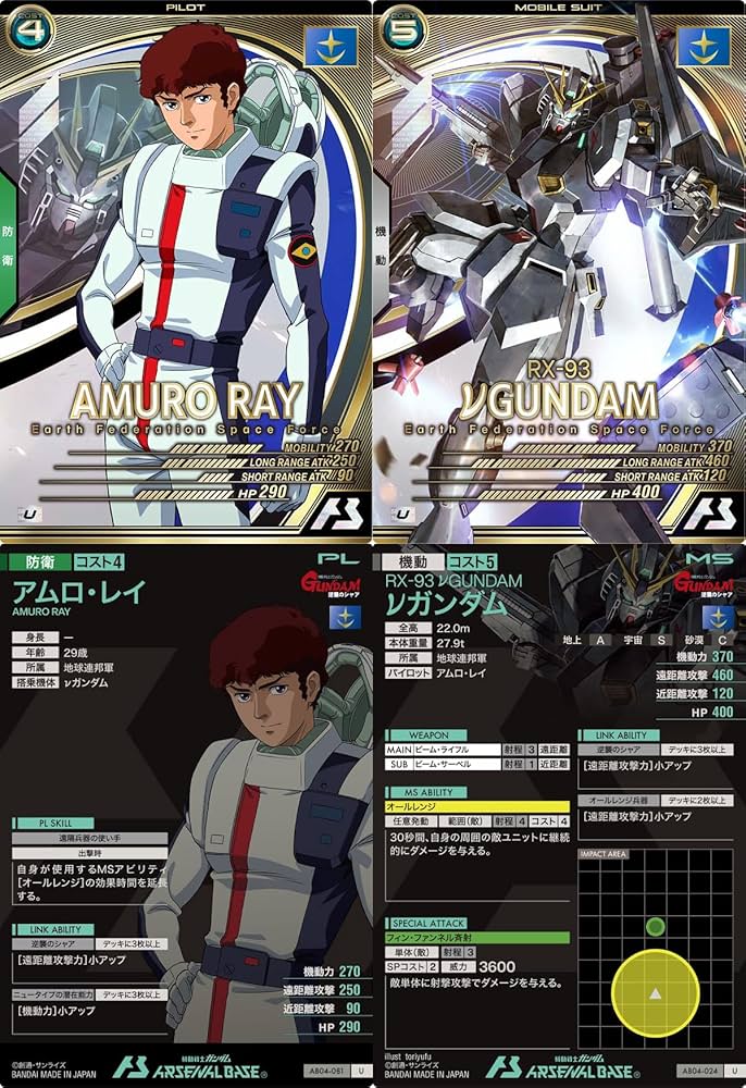 Amazon.co.jp: アーセナルベース)AB04-081アムロ・レイ AB04-024ν