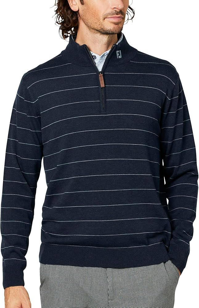Amazon.co.jp: [フットジョイ] ゴルフセーター ウールヘザークオーター