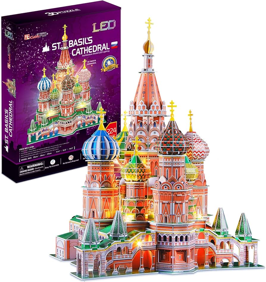 Amazon.com: CubicFun LED Russia Cathedral 3D Puzzles for Adults