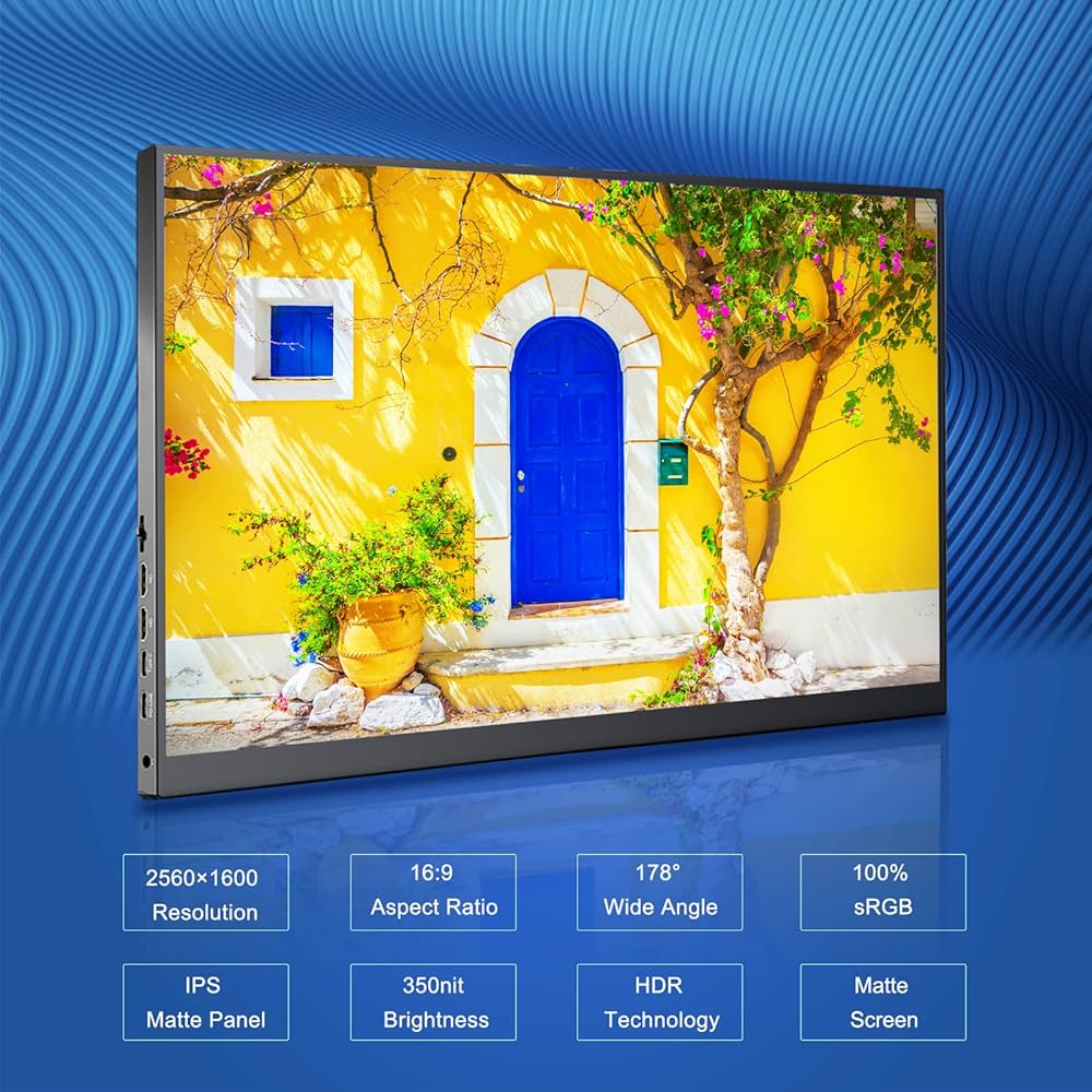 Amazon.co.jp: 17.3インチ 2K モバイルモニター 超薄型 超軽量【WQHD
