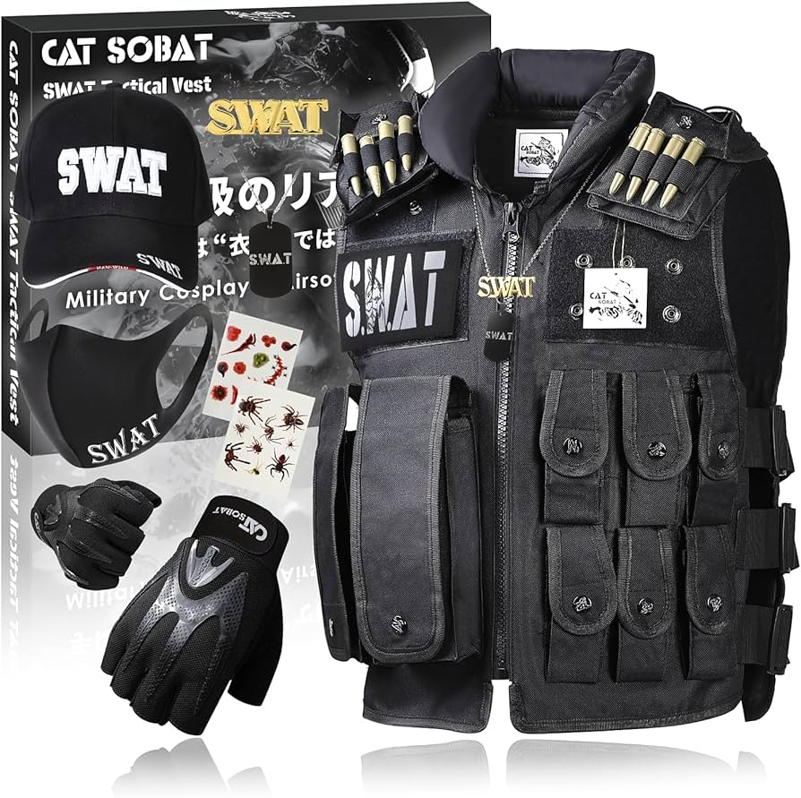 Amazon | [Catsobat] 【プロ監修デザイン 6点セット】 SWAT コスプレ