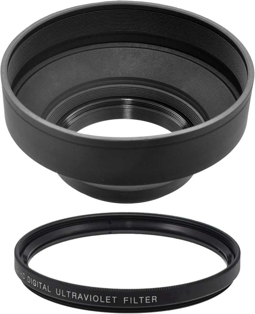 Amazon | 77 mm UVフィルタ+ 77 mmゴム製レンズフードfor Nikon af-s