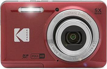 Amazon.com : Kodak PIXPRO FZ55 Red 16MP Digital Camera 5X Optical