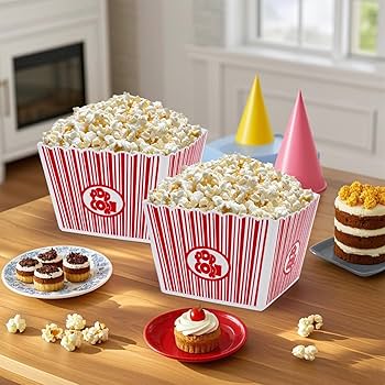 Amazon.co.jp: Hedume ポップコーン容器 6個パック プラスチック映画館