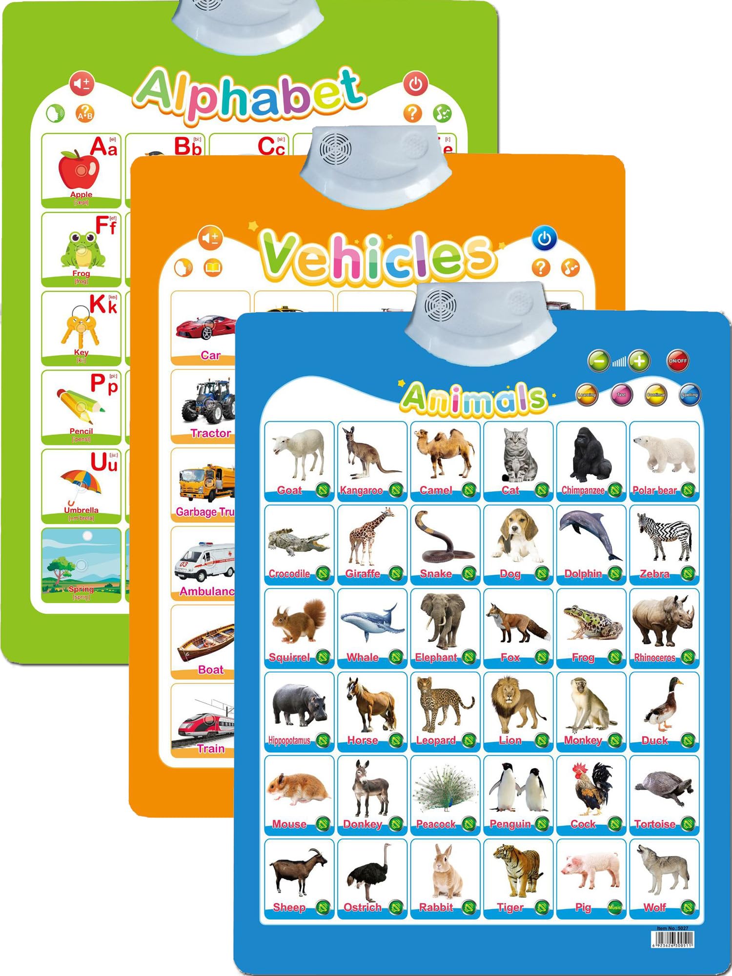 Amazon | Femtos 音声付き壁掛けポスター3枚セット【アルファベット