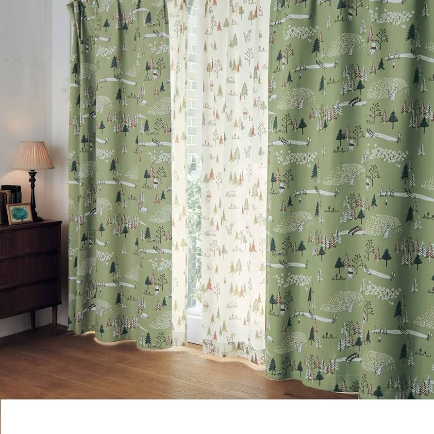 Amazon｜[ベルメゾン] ディズニー カーテン 4枚 セット 遮光 UV