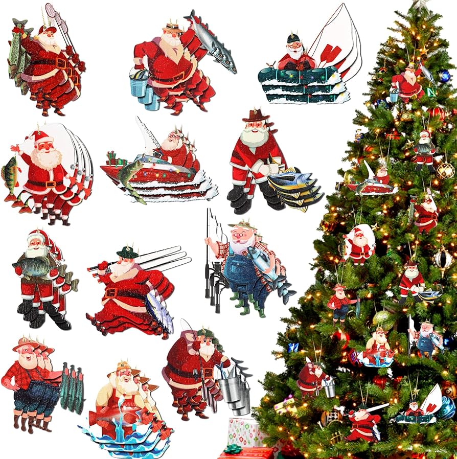 Amazon.co.jp: 36ピース クリスマスサンタクロースオーナメント 木製