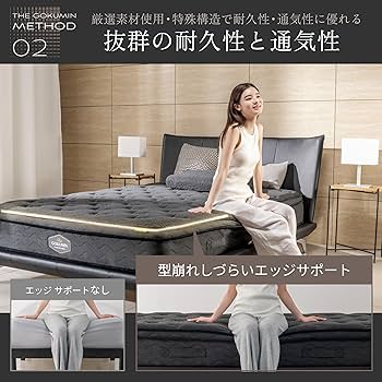 Amazon.co.jp: GOKUMIN マットレス ダブル ポケットコイル 極厚25cm 高