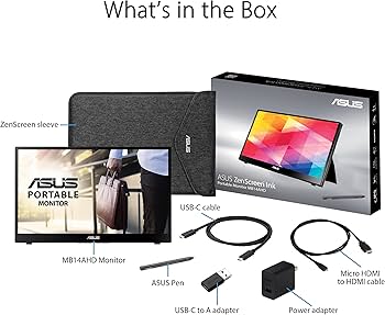 Amazon.co.jp: ASUS ZenScreen Ink 14インチ 1080P ポータブルタッチ