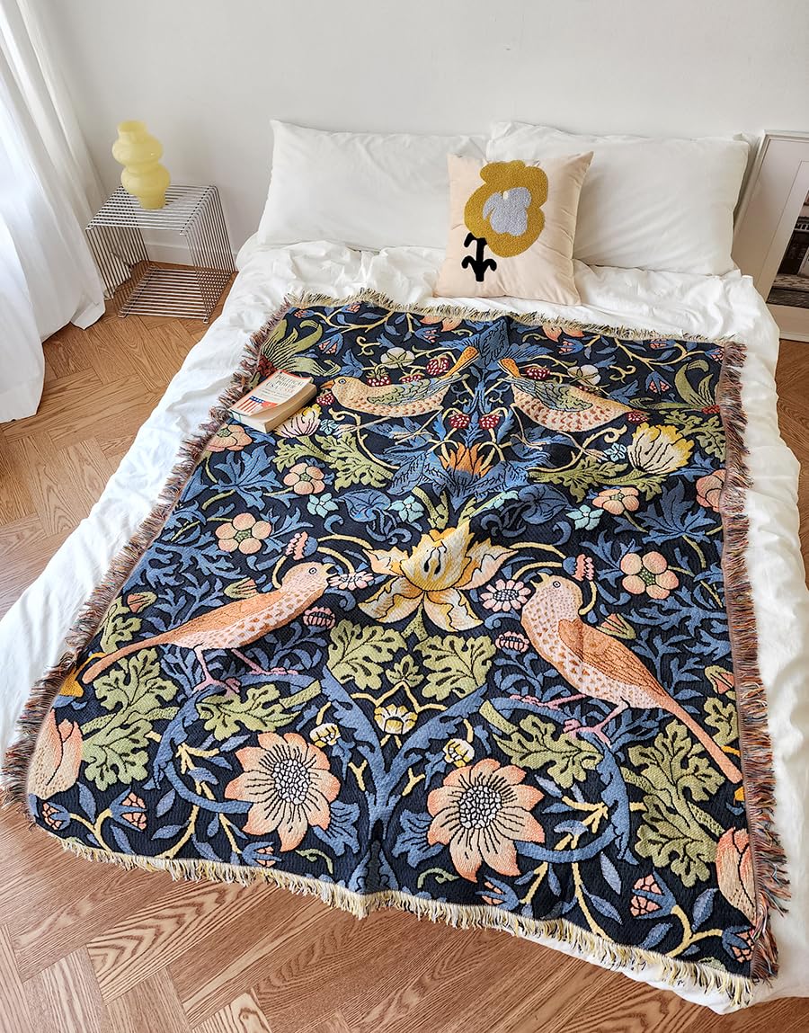 Amazon｜いちご泥棒, レトロ,ウィリアム・モリスのいちごの盗人の花柄