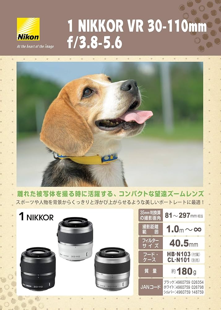 Amazon.co.jp: Nikon 望遠ズームレンズ 1 NIKKOR VR 30-110mm f/3.8