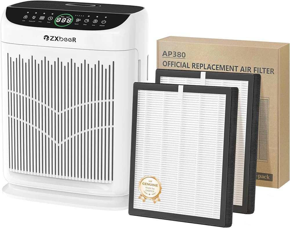Amazon.com: ZXBEER AP380 Air Purifier + 2Pack Genuine Replacement