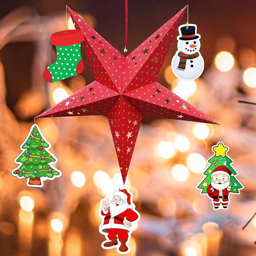 Amazon.co.jp: TOYXE 大型クリスマススター 吊り下げ式ペーパー