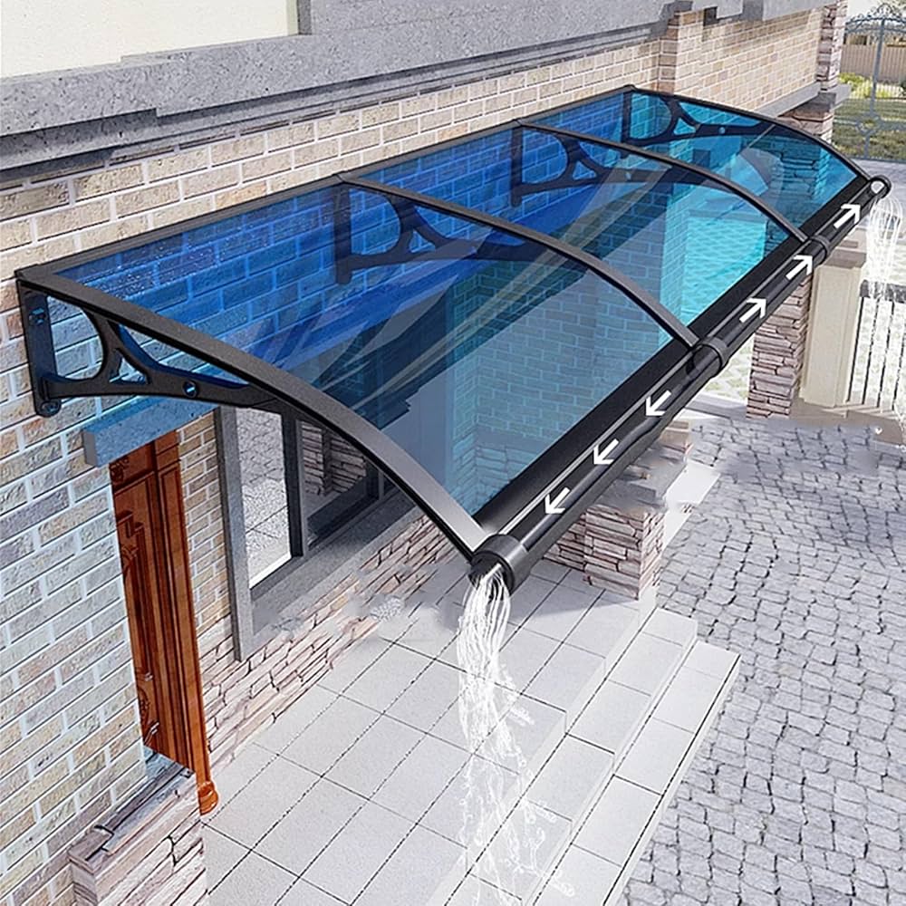 Amazon | 屋根庇 ひさし 雨よけ, テラス 玄関 住宅用 カーポート