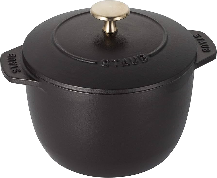Amazon｜ストウブ(Staub) 「 ラ ココット de GOHAN ブラック S 12cm