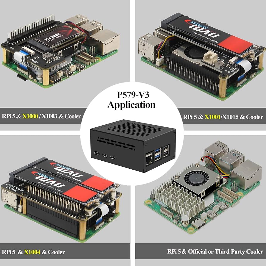 Amazon.co.jp: Geekworm Raspberry Pi 5 ケース(P579)、 Pi 5とX1000