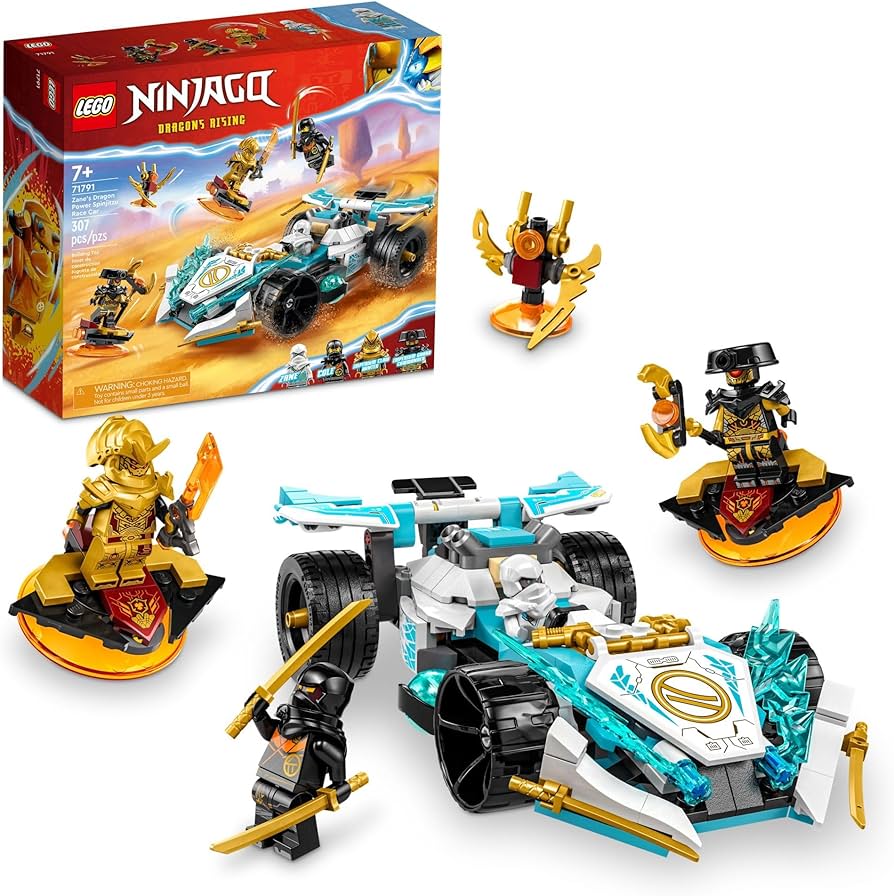 Amazon.com: LEGO NINJAGO Zane's Dragon Power Spinjitzu Race Car