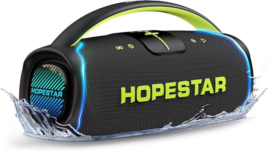 Amazon.com: 300W Portable Speaker with Handle & Microphone (Black