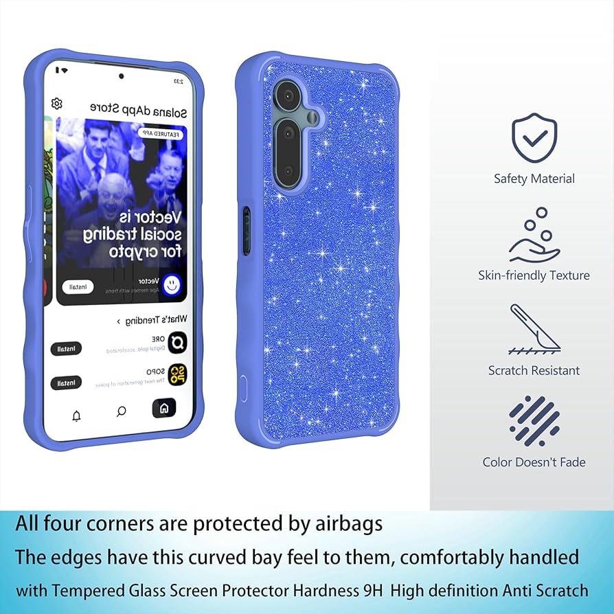 Amazon | Saga 2 Solana Mobile Seeker ケース [強化ガラススクリーン