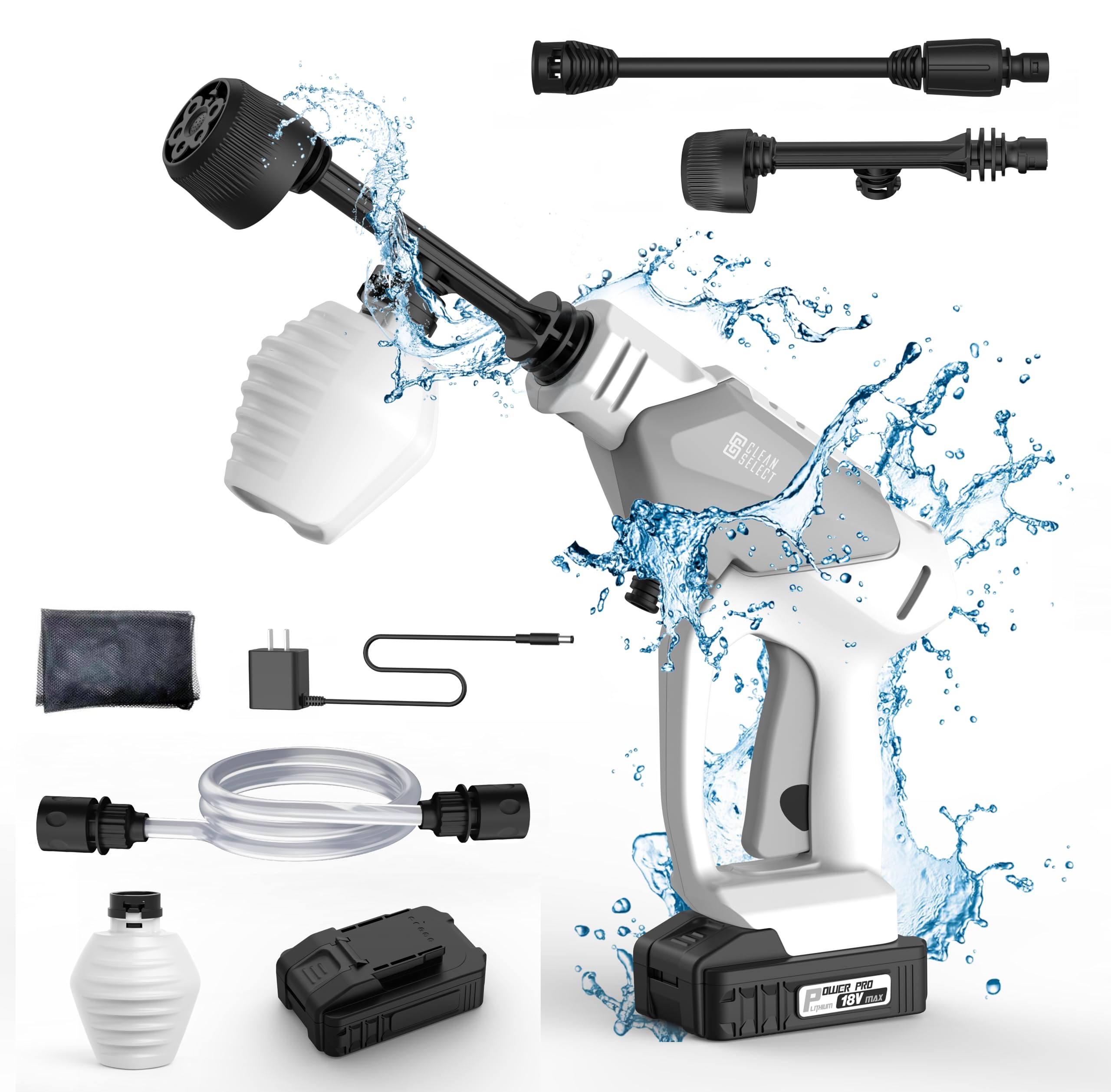 Amazon | クリーンセレクト 高圧洗浄機 コードレス 充電式 18V2.0Ah