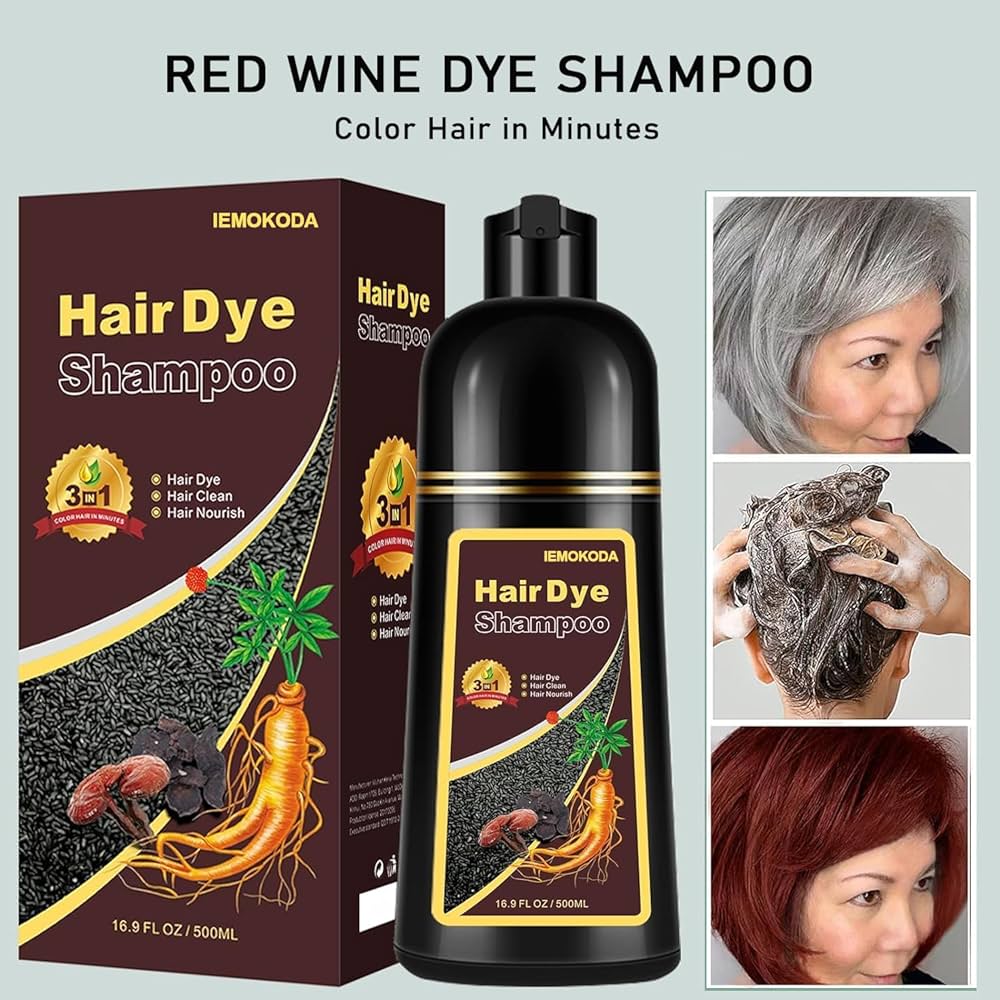Amazon.com : Fvquhvo Wine Red Hair Dye Shampoo 3 in 1 - 16.9 fl oz