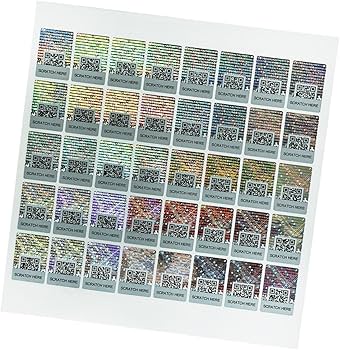 Amazon.co.jp: 偽造防止パッケージ 本物のホログラムラベル シルバー