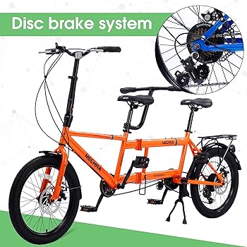 Amazon.com : MEGHNA Tandem Cruiser Bike Folding Bike 20inch Wheels
