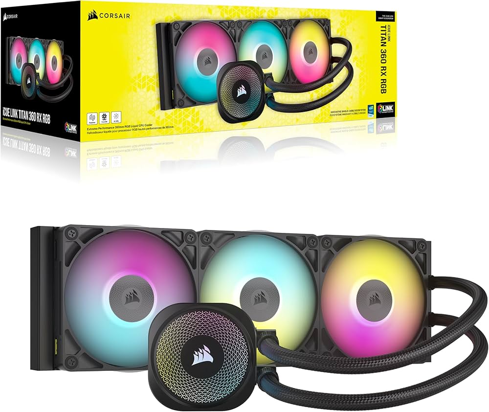 Amazon | CORSAIR iCUE LINK TITAN 360 RX RGB 水冷式 CPU クーラー