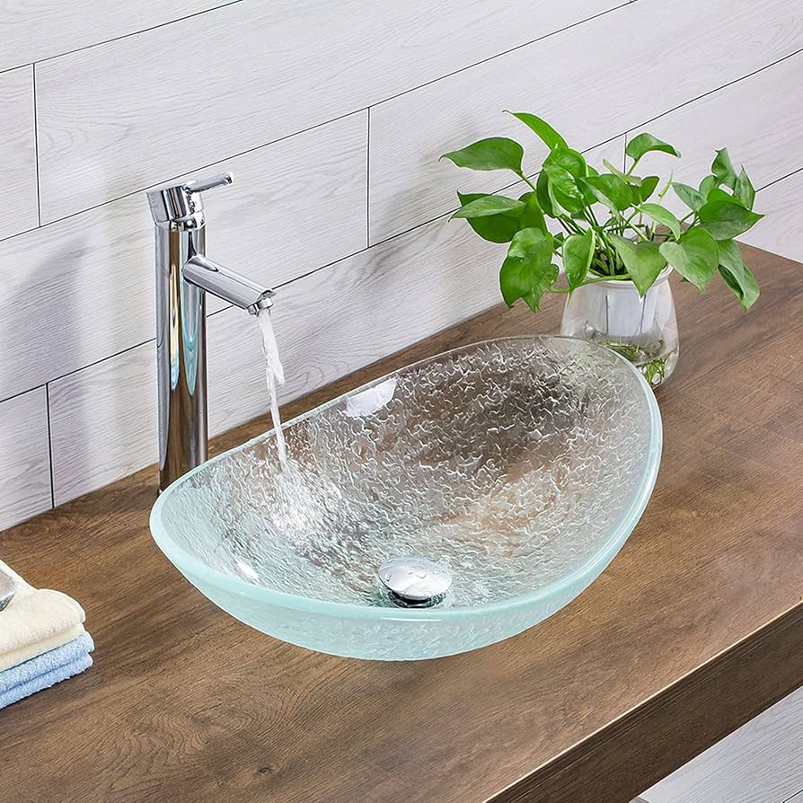 Amazon.co.jp: 洗面ボウル 透明な 強化ガラス製 洗面ボール 現代