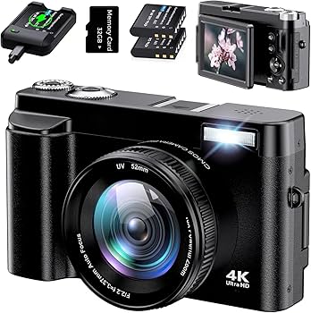 Amazon | Lecnippy デジカメ 4K デジタルカメラ 32GBマイクロSDカード