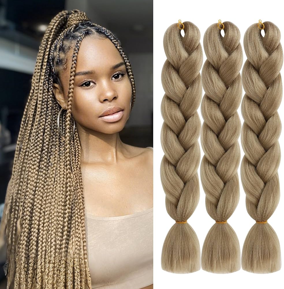 Amazon.com : Natural Blonde Braiding Hair Extensions Honey Blonde