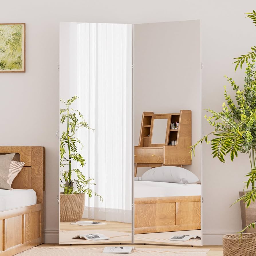 Amazon.co.jp: johnlife 鏡 全身 折り畳み 割れない鏡 軽量 ダンス