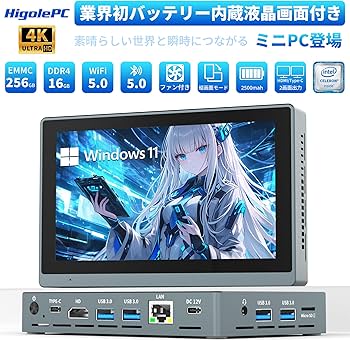 Amazon.co.jp: HigolePC ミニPC タブレット Windows 11 Pro ミニ