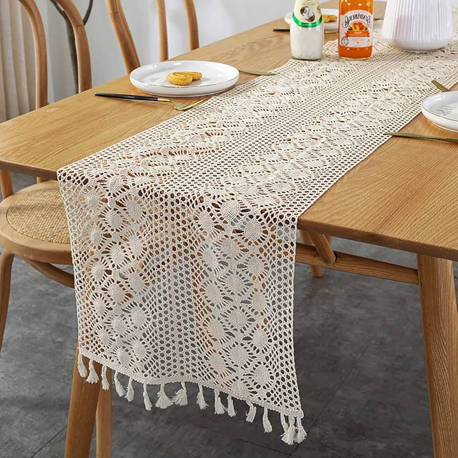Amazon｜TSUBASI テーブルランナー レース レース編み テーブル