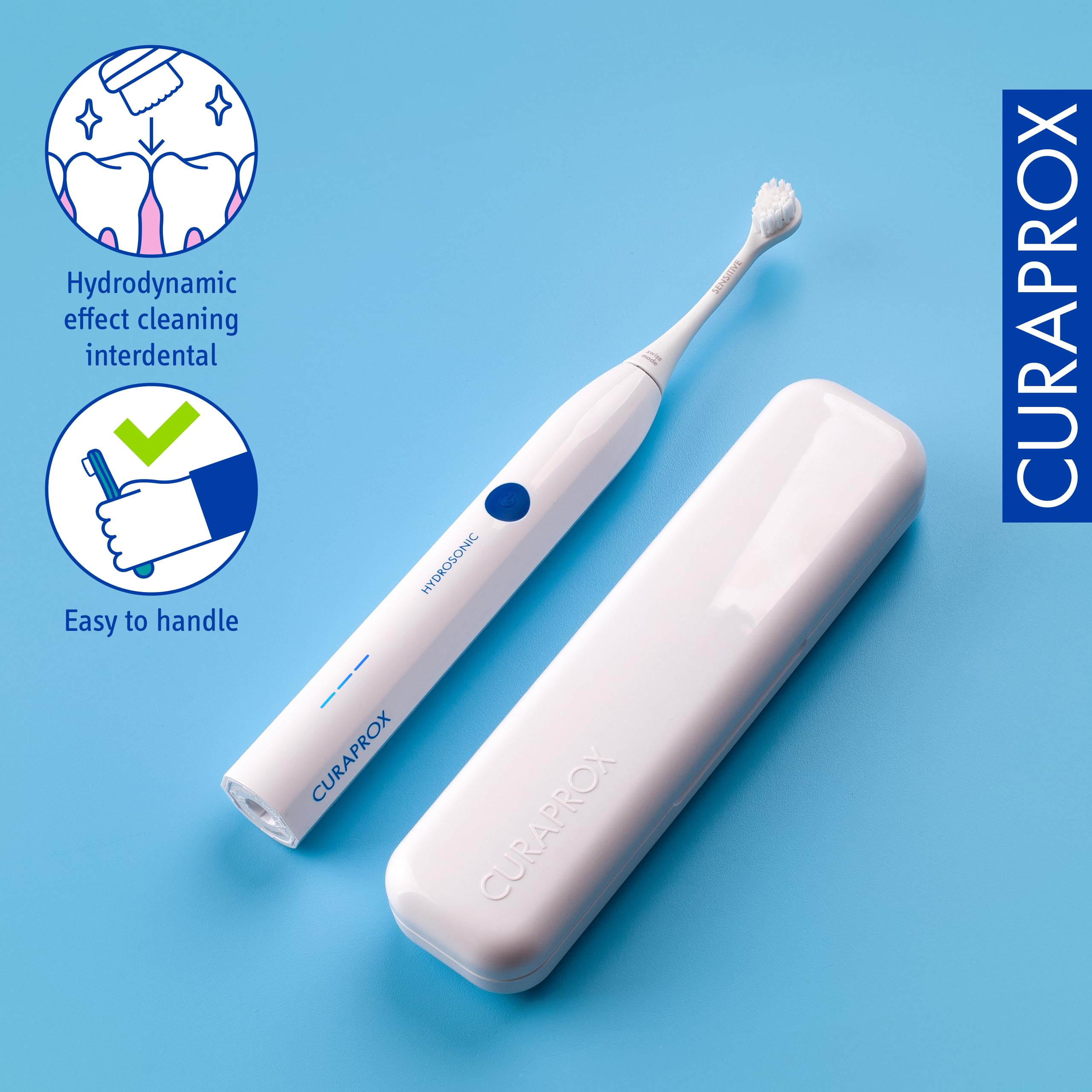 Amazon.co.jp: Curaprox Hydrosonic Easy 電動歯ブラシ 充電器と