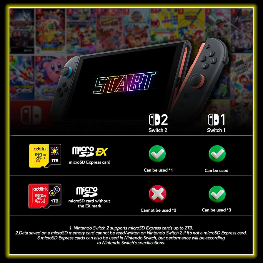 Amazon.com: addlink 512GB Gaming microSD Express Card for Nintendo