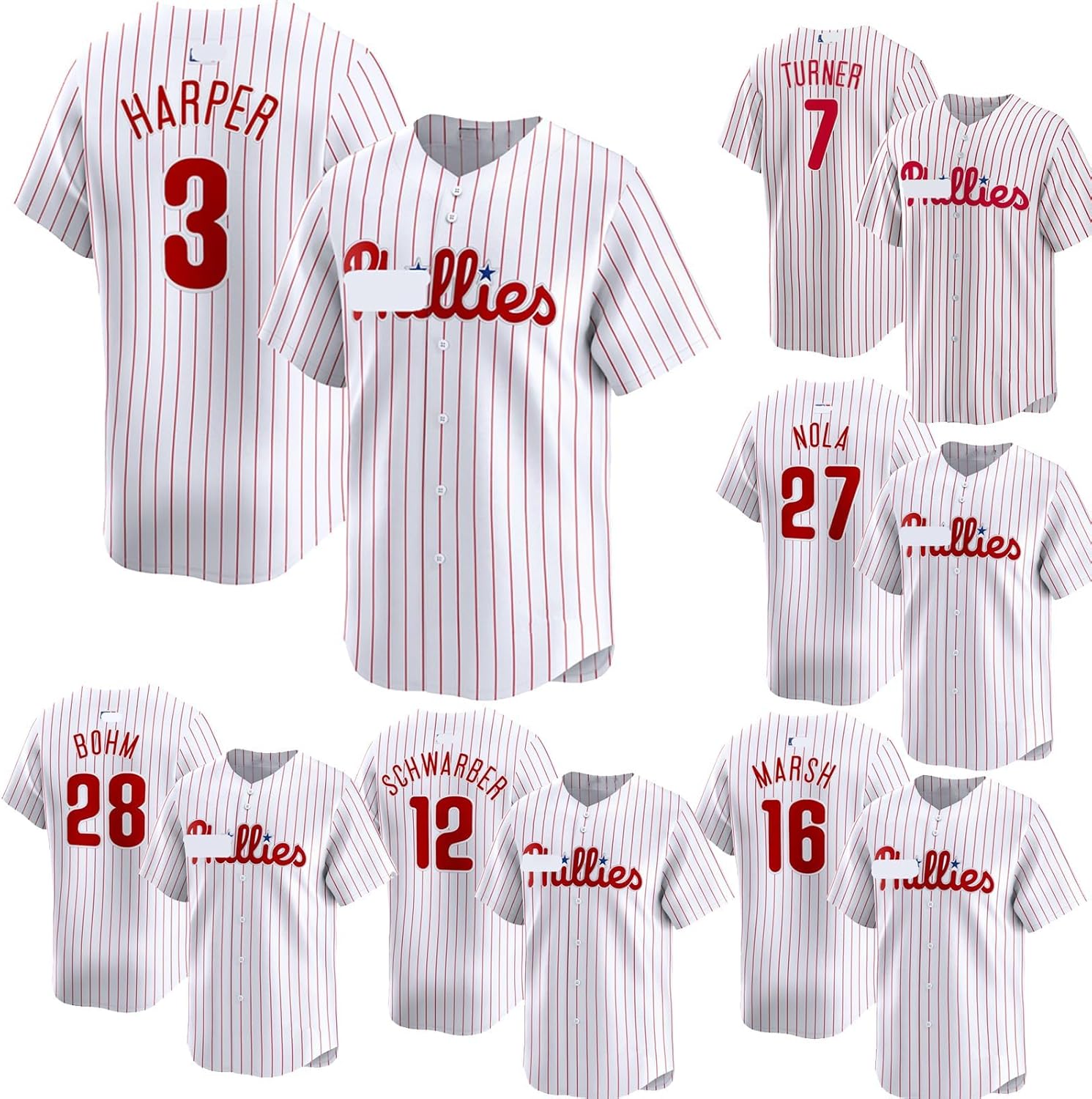 Amazon.co.jp: [EESDCOS] フィリーズ 野球ユニフォーム ホーム 刺繍