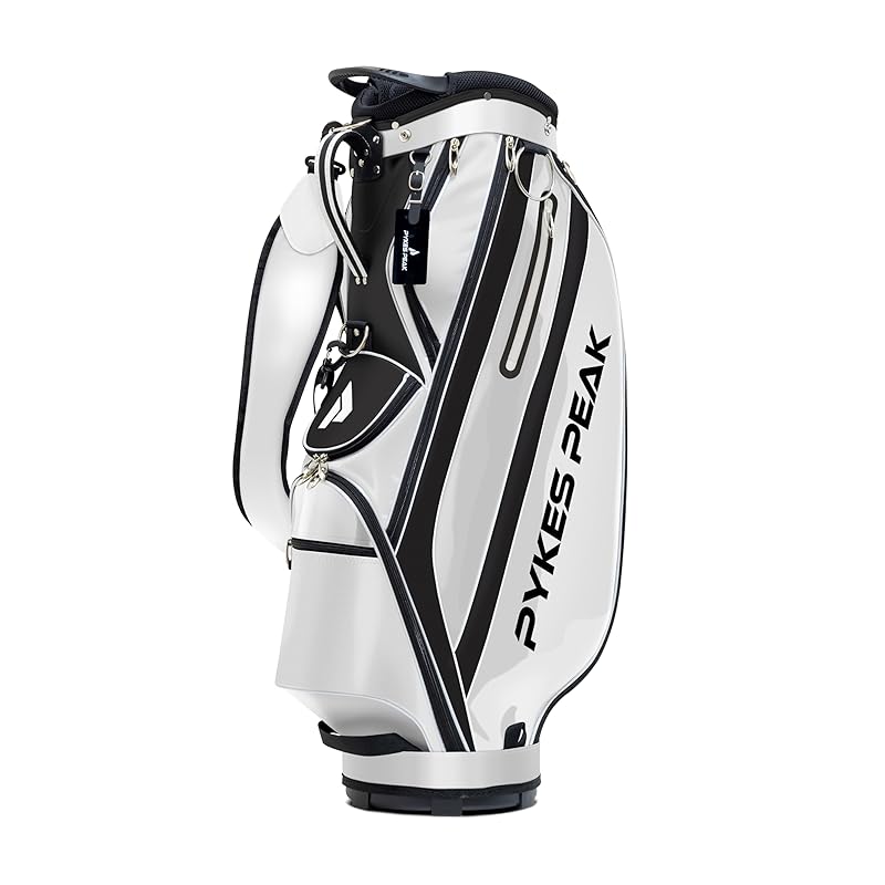 PIKES PEAK スタンド式ゴルフバッグ ホワイト PYKES PEAK（パイクス
