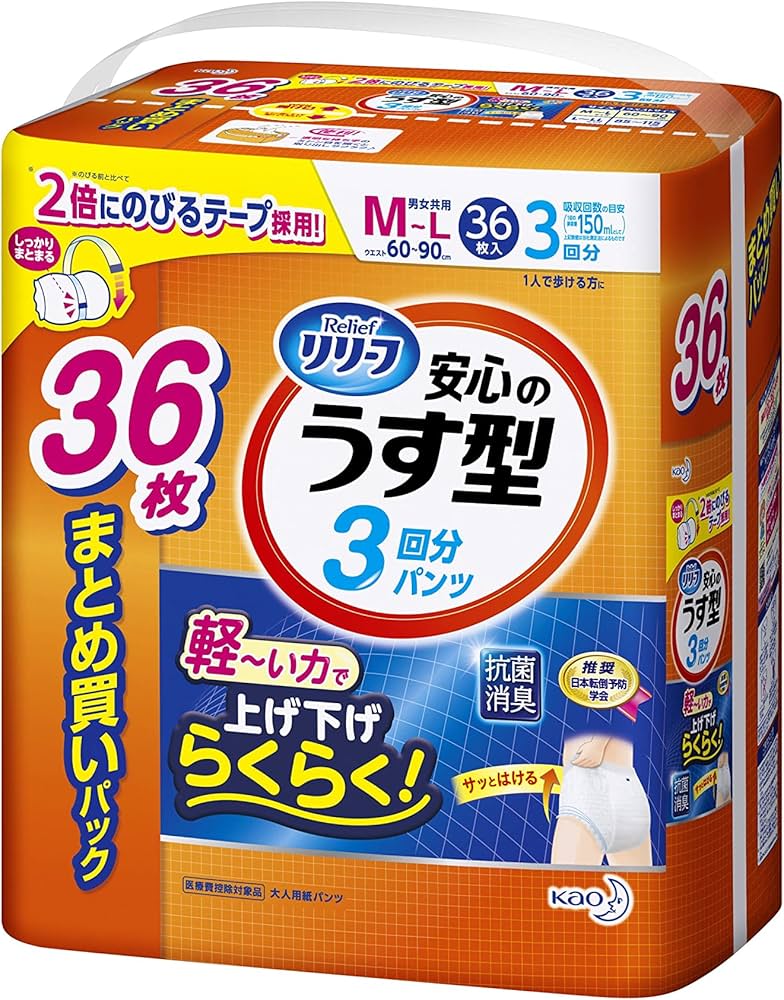 Amazon | リリーフ 【旧パッケージ】 パンツタイプ 安心のうす型 M~L